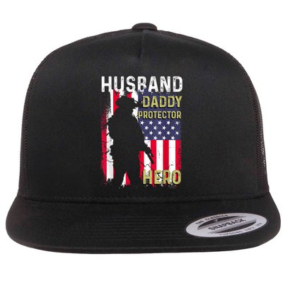 Husband Daddy Protector Flat Bill Trucker Hat