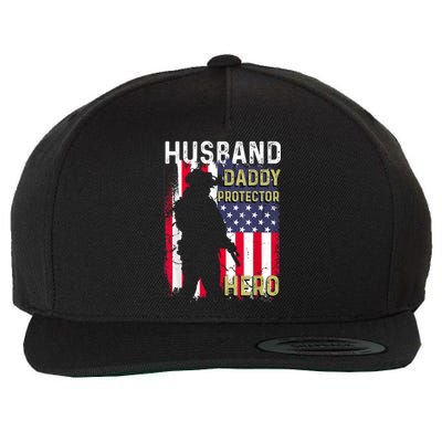 Husband Daddy Protector Wool Snapback Cap