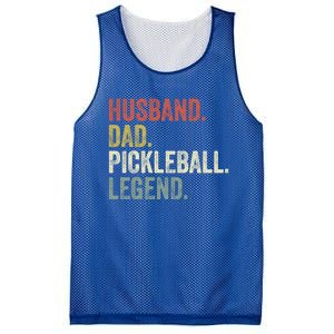 Husband Dad Pickleball Playings Retro 70s Style FatherS Day Gift Mesh Reversible Basketball Jersey Tank