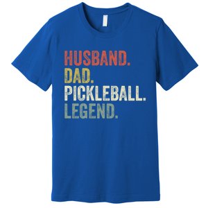 Husband Dad Pickleball Playings Retro 70s Style FatherS Day Gift Premium T-Shirt