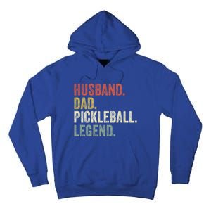 Husband Dad Pickleball Playings Retro 70s Style FatherS Day Gift Tall Hoodie