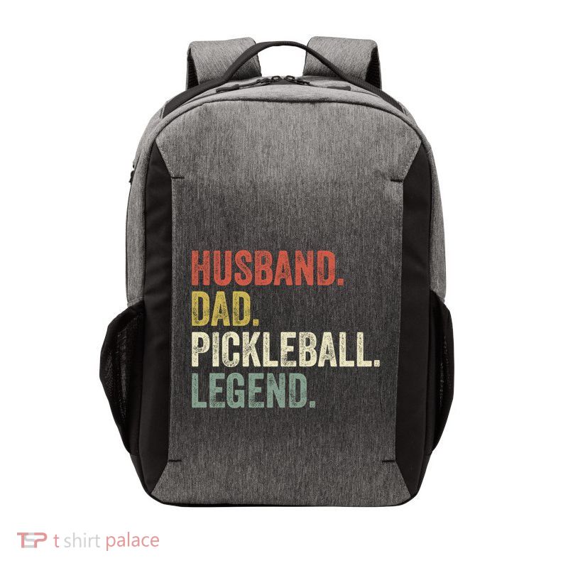 Husband Dad Pickleball Playings Retro 70s Style FatherS Day Gift Vector Backpack