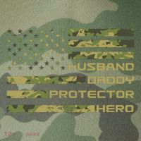 Husband Daddy Protector Hero Camouflage Usa Flag Legacy Tie Dye Trucker Hat