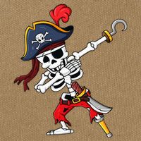 Halloween Dabbing Pirate Skeleton Cotton Canvas Backpack