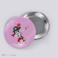 Halloween Dabbing Pirate Skeleton Button