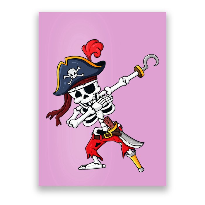 Halloween Dabbing Pirate Skeleton Poster