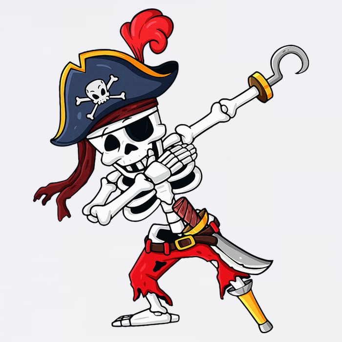 Halloween Dabbing Pirate Skeleton Cool Comfort Performance Bucket Hat