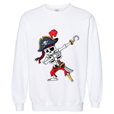 Halloween Dabbing Pirate Skeleton Garment-Dyed Sweatshirt