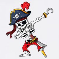 Halloween Dabbing Pirate Skeleton Adult Drive Performance Visor