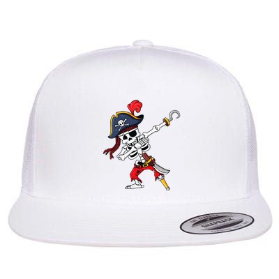 Halloween Dabbing Pirate Skeleton Flatbill Hat