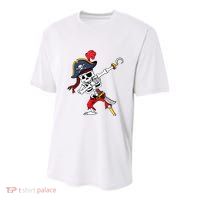 Halloween Dabbing Pirate Skeleton Youth Performance Sprint T-Shirt