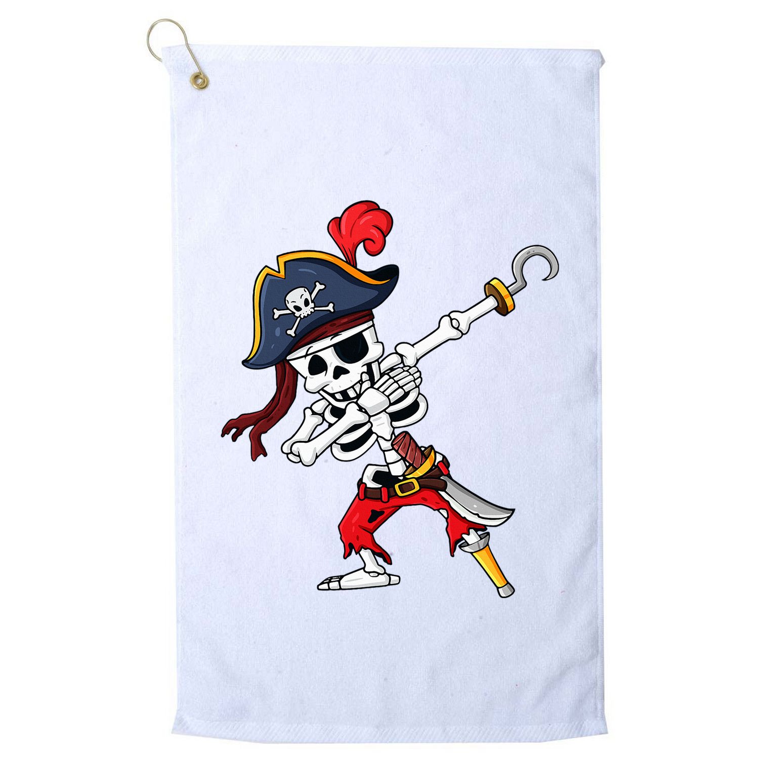 Halloween Dabbing Pirate Skeleton Golf Towel