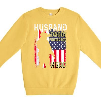 Husband Daddy Protector Premium Crewneck Sweatshirt