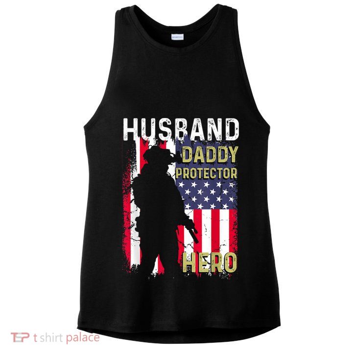 Husband Daddy Protector Ladies PosiCharge Tri-Blend Wicking Tank