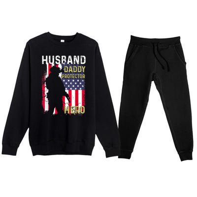 Husband Daddy Protector Premium Crewneck Sweatsuit Set