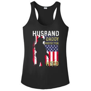 Husband Daddy Protector Ladies PosiCharge Competitor Racerback Tank