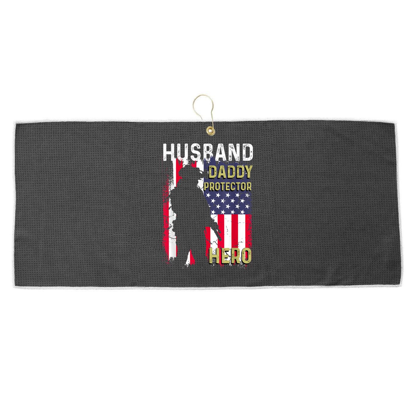 Husband Daddy Protector Large Microfiber Waffle Golf Towel