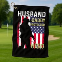 Husband Daddy Protector Golf Towel