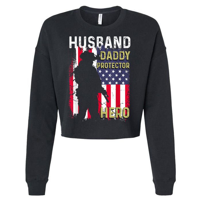 Husband Daddy Protector Cropped Pullover Crew