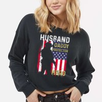 Husband Daddy Protector Cropped Pullover Crew