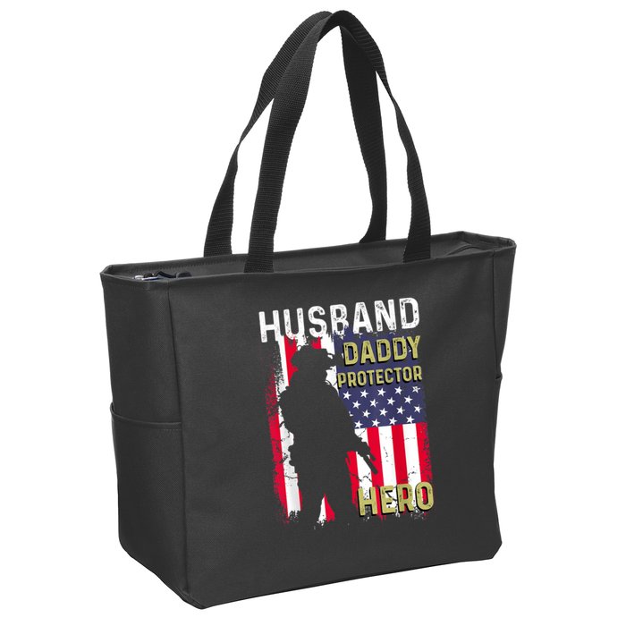 Husband Daddy Protector Zip Tote Bag