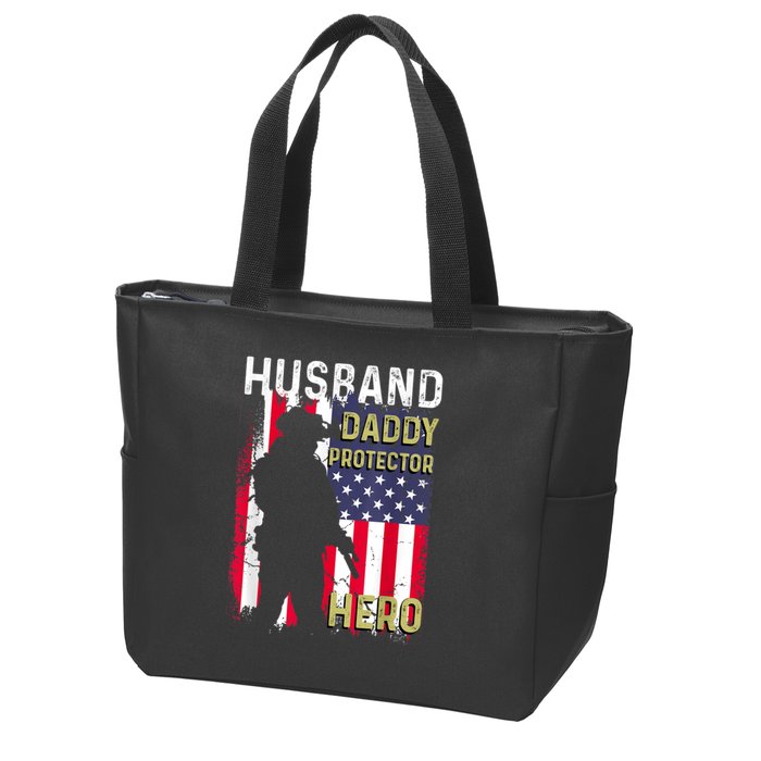 Husband Daddy Protector Zip Tote Bag