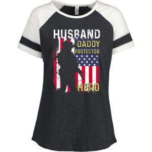 Husband Daddy Protector Enza Ladies Jersey Colorblock Tee