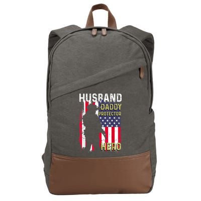Husband Daddy Protector Cotton Canvas Backpack