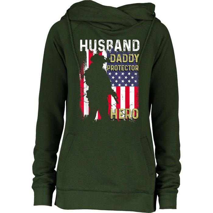 Husband Daddy Protector Womens Funnel Neck Pullover Hood