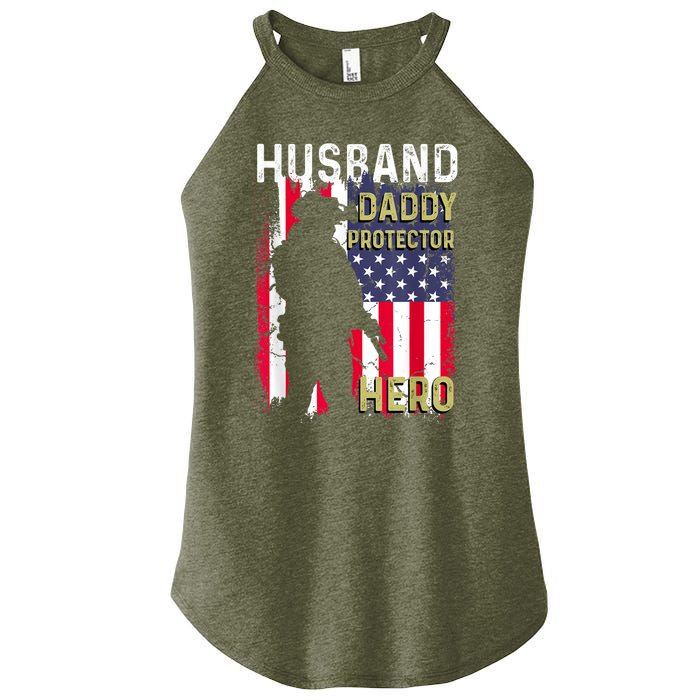 Husband Daddy Protector Women's Perfect Tri Rocker Tank