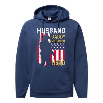 Husband Daddy Protector Performance Fleece Hoodie