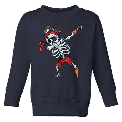 Halloween Dabbing Pirate Skeleton Funny Dab Toddler Sweatshirt