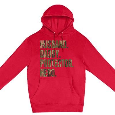 Husband Daddy Protector Hero Premium Pullover Hoodie