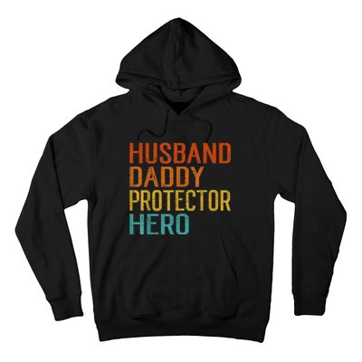 Husband Daddy Protector Hero FatherS Day Hoodie