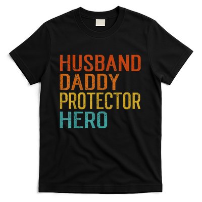 Husband Daddy Protector Hero FatherS Day T-Shirt