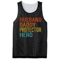 Husband Daddy Protector Hero FatherS Day Mesh Reversible Basketball Jersey Tank