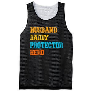 Husband Daddy Protector Hero FatherS Day Gift Mesh Reversible Basketball Jersey Tank