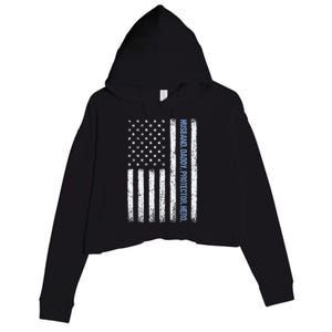 Husband Daddy Protector Hero Us American Flag FatherS Day Crop Fleece Hoodie