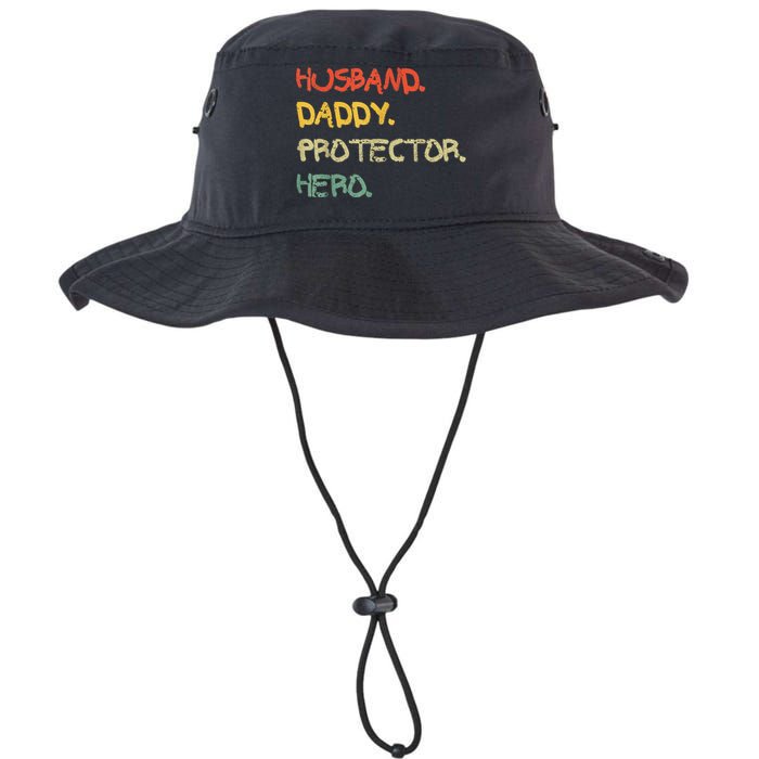 Husband Daddy Protector Hero FatherS Day Gift From Wife Son Legacy Cool Fit Booney Bucket Hat