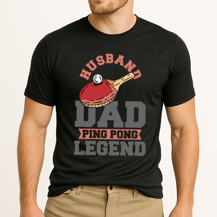 Husband Dad Ping Pong Legend Table Tennis Cooling Performance Crew T-Shirt
