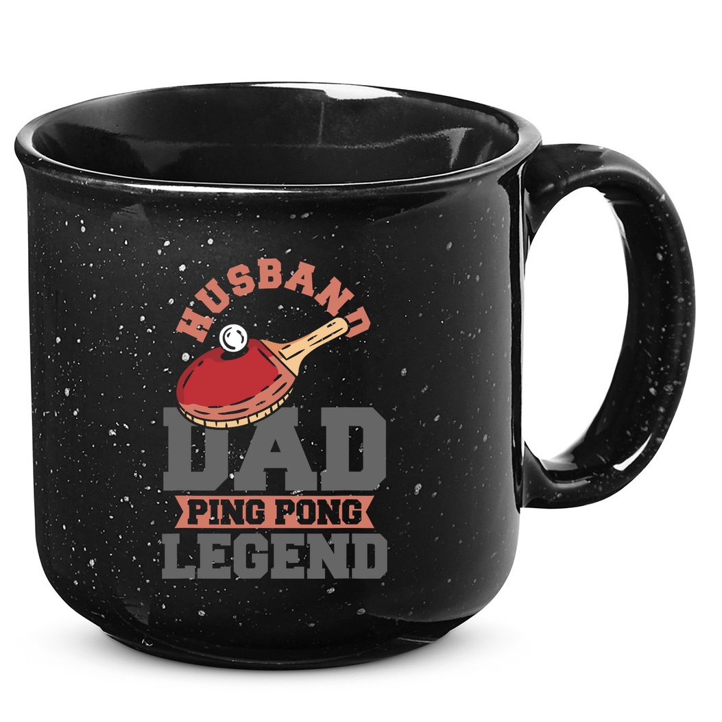 Husband Dad Ping Pong Legend Table Tennis 15oz Campfire Ceramic Mug