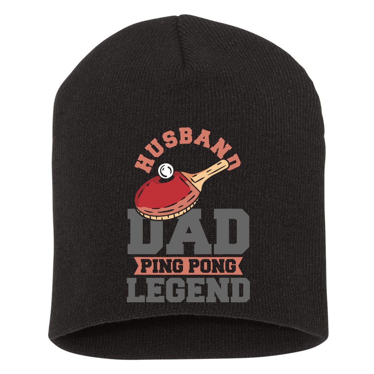 Husband Dad Ping Pong Legend Table Tennis Short Acrylic Beanie