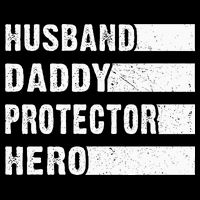 Husband Daddy Protector Hero Cropped Pullover Crew