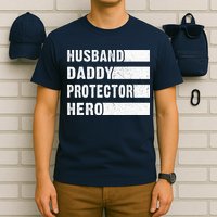 Husband Daddy Protector Hero T-Shirt