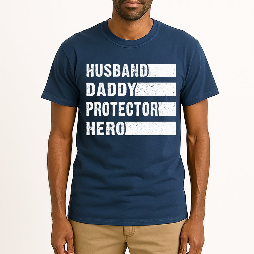 Husband Daddy Protector Hero Tall T-Shirt