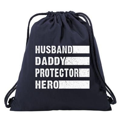 Husband Daddy Protector Hero Drawstring Bag