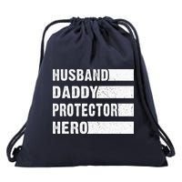 Husband Daddy Protector Hero Drawstring Bag