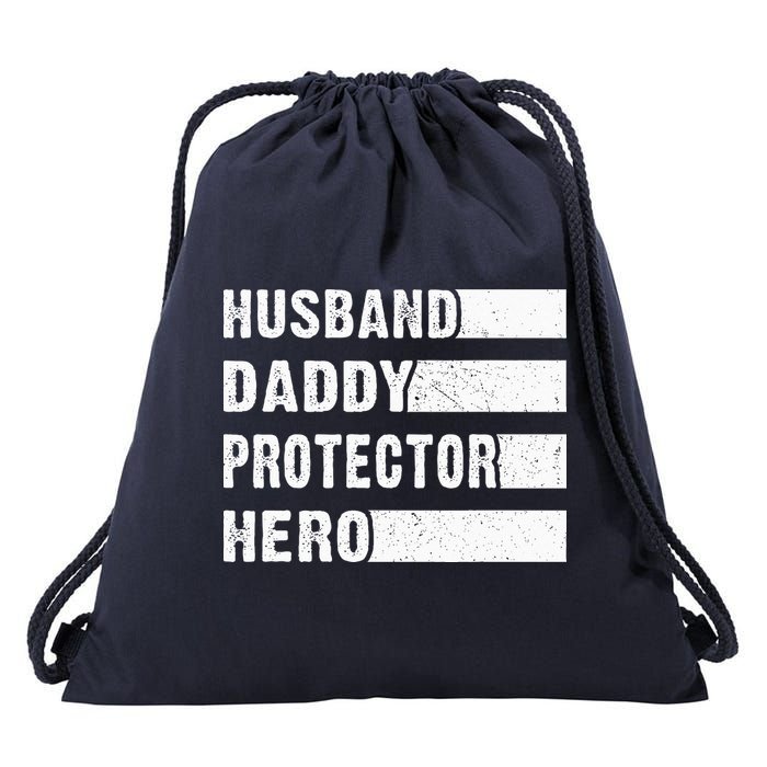 Husband Daddy Protector Hero Drawstring Bag
