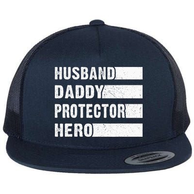 Husband Daddy Protector Hero Flatbill Hat