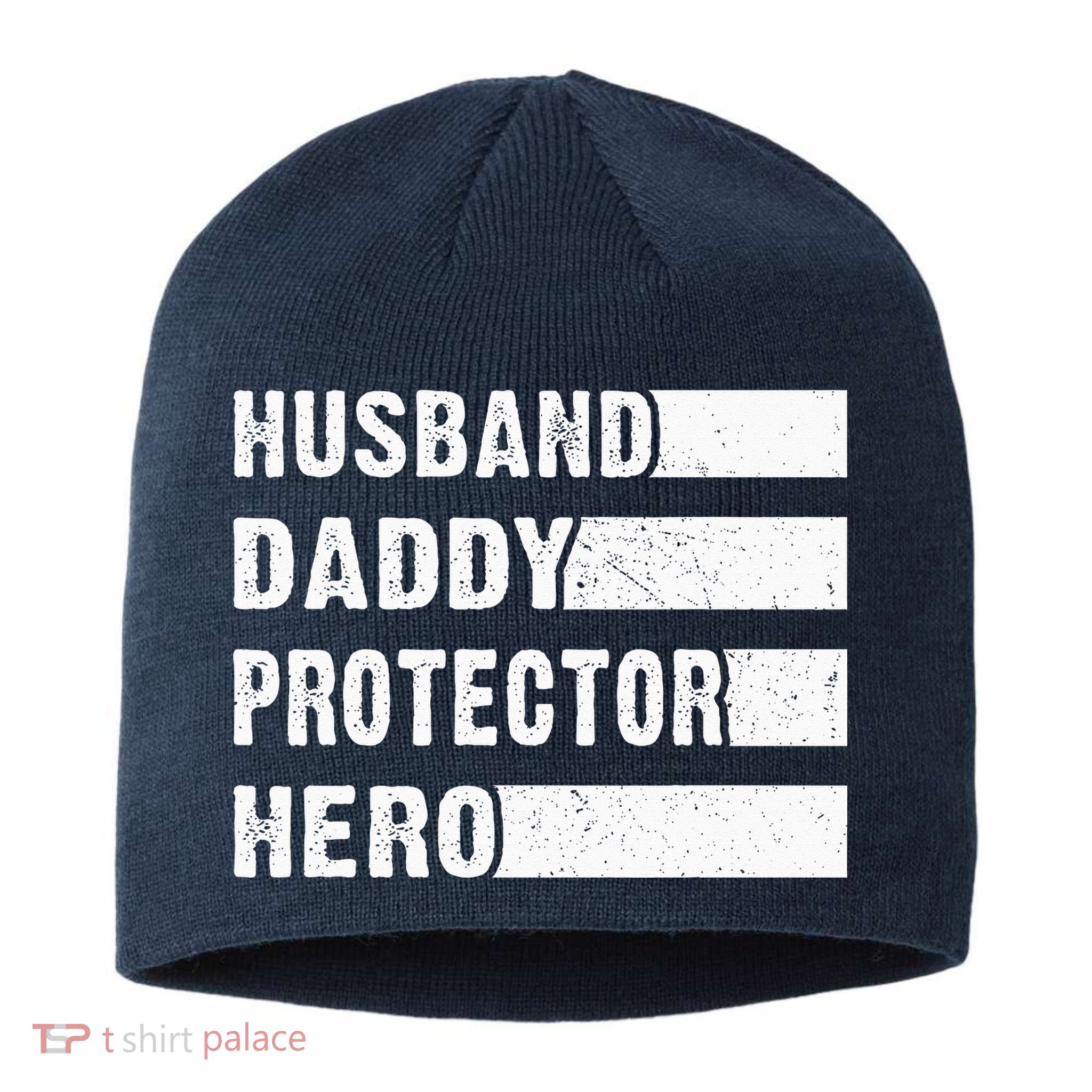 Husband Daddy Protector Hero Sustainable Beanie